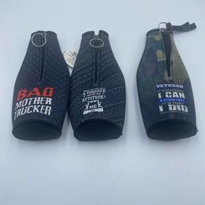 Insulated Bottle Cooler Three, never been used No tags One has bottle opener on.